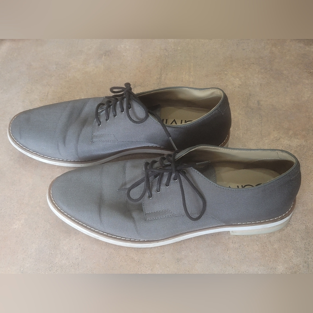 Calvin Klein Grey Canvas Derbys, US M 11